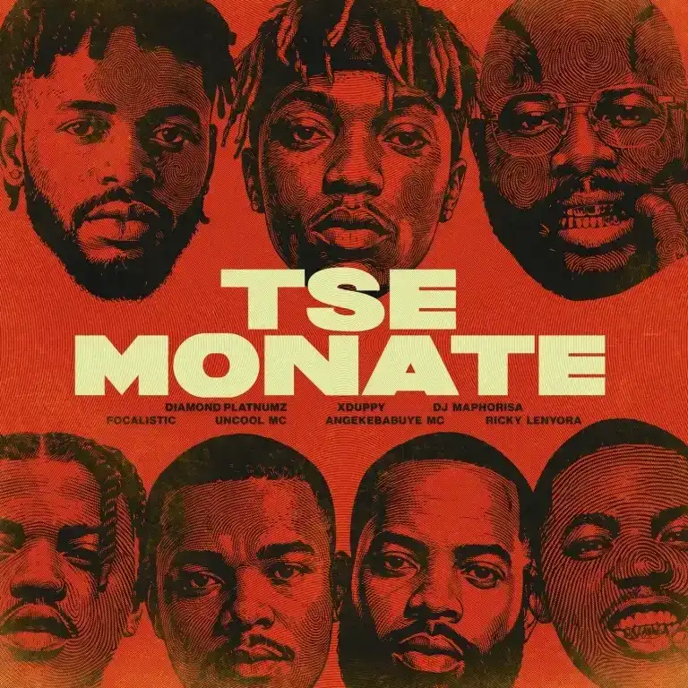 Diamond Platnumz – Tse Monate Ft. Xduppy, DJ Maphorisa, Focalistic, Uncool MC, Angekebabuye MC & Ricky Lenyora cover artwork